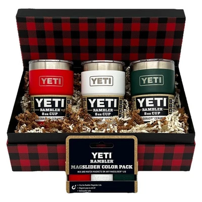 YETI 8 oz tazze impilabili foderate in ceramica vacanze Magsliders espresso set regalo in scatola - Immagine 1 di 4