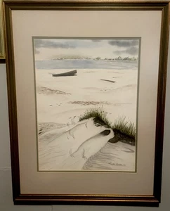 Thomas Sturtz signierter gerahmter Druck am Meer. Fertig zum Aufhängen. 22,5”x28” - Bild 1 von 6