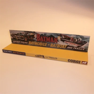Corgi Toys Gift Set  3 Batman Batmobile Batboat Picture Display Stand Box Insert - Image 1 of 4