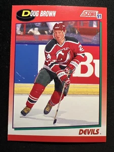 1991 Score: Series 1 - NHL/English #163 Doug Brown/Devils/RW 🏒🐷🏒 - Bild 1 von 3