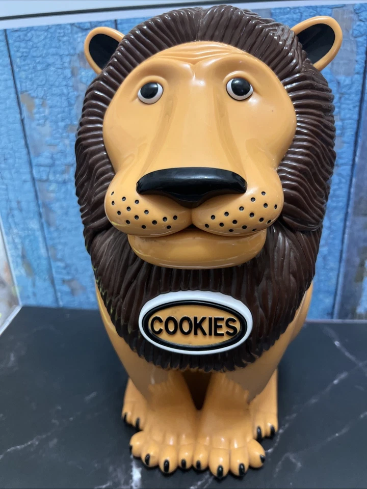 Vintage 1999 The Original Tiger Cookie Jar Cookies Plastic Lion Figure No Sound - Image 1 of 4