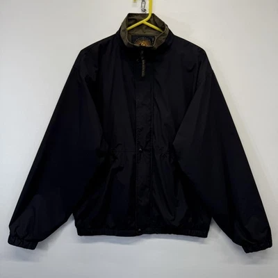 Chaqueta cortavientos Sun Mountain para hombre mediana negra cremallera completa rendimiento ropa exterior Foto 1 de 4