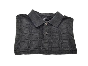 Marc Edwards Herren Golf Pullover Kragen 1/4 Knopf Grau Kariert Med - Bild 1 von 6