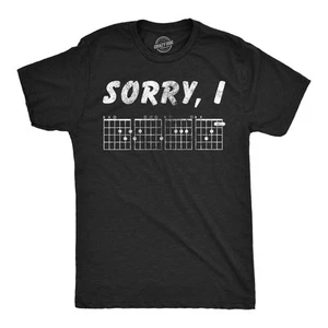 Camisetas divertidas para hombre Sorry I D G A F acordes de guitarra música sarcástica broma gráfico - Imagen 1 de 7