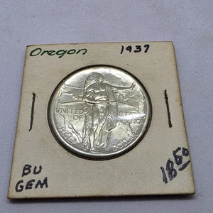 * 1937-D * SUPERB+ GEM BU MS OREGON TRAIL COMMEMORATIVE HALF-DOLLAR * - Picture 1 of 7