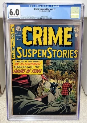 Crime SuspenStories #12 (1952) CGC 6.0 - Golden-Age Precode Horror EC Comics - Image 1 of 3