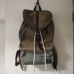 Pter Canvas Backpack Brown Durable Zip Pockets Padd Straps - Picture 1 of 11