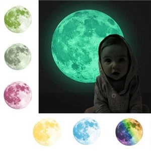 30 cm Durchmesser 3D Kreative Leuchtende Wandaufkleber Glow in the Dark - Bild 1 von 5