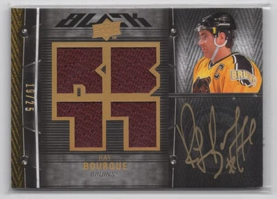 2009-10 UPPER DECK BLACK JERSEY AUTO Ray Bourque Auto Boston Bruins #AJ-RB - Image 1 of 2