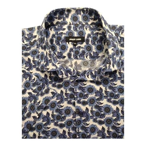 Jared Lang Short Sleeve Shirt Mens 3XL Blue Floral - Picture 1 of 4