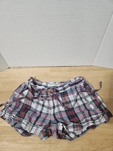 Vintage Y2K Aeropostale Low Rise SHORT Shorts Plaid Sz 5/6 90s Micro Drawstring - Picture 1 of 4