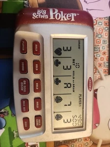 Vintage 1995 Radica Big Screen Poker  Handheld Game Tested Working - Picture 1 of 6