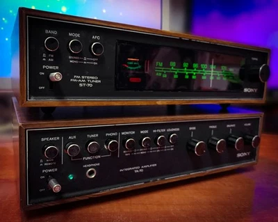 Sony TA-70 + ST-70 🌈RaRe🌈 Vintage Stereo Amplifier & Tuner Deck Bundle - Image 1 of 4