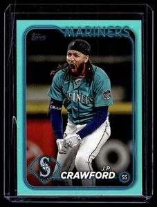 2024 Topps Series 1 J.P. Crawford #49 Aqua Seattle Mariners - Picture 1 of 2