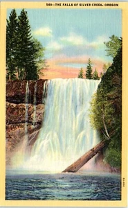 The Falls of Silver Creek, Oregon, 1936 Postcard - Picture 1 of 2