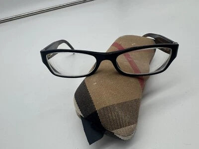 Monturas rectangulares Burberry B2094 3449 Nova Check 52-17-135 negro marrón Foto 1 de 4