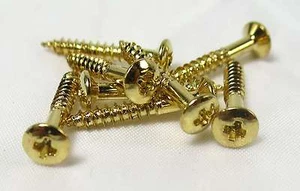 Ring Mounting Screw Set of 8 in GOLD For Humbuckers LONGER 19mm Length - Picture 1 of 4