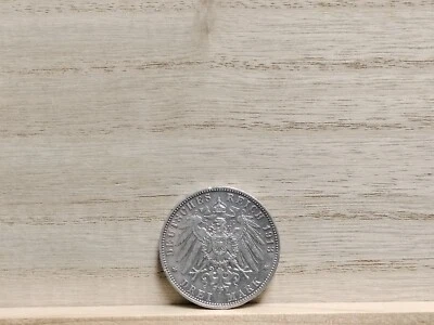 Moneda de plata 1913 J 3 marcos libre ciudad hanseática de Hamburgo estados alemanes Foto 1 de 4