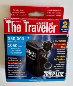Tripp-Lite The Traveler Portable Surge Protection 2 Outlets+4 port USB 2.0 hub - Picture 1 of 21