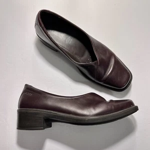 ECCO LIGHT Comfort Loafer Sz 38 Shoes Vegetable Tanned Cafe Brown US 7.5/8 - Picture 1 of 12