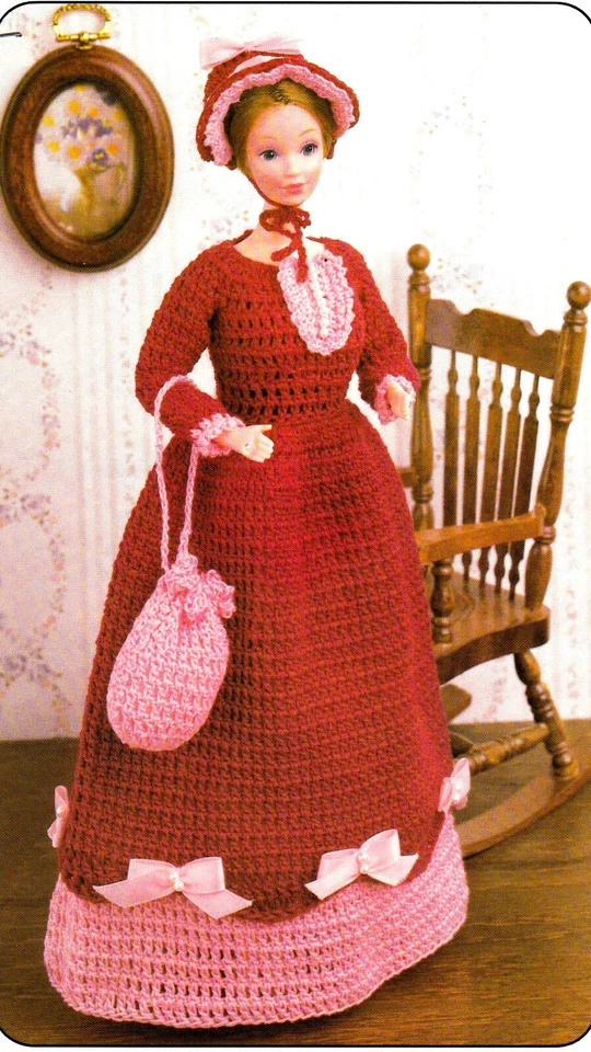 VINTAGE Fashion Doll Dress/Crochet Pattern - Image 1 of 1