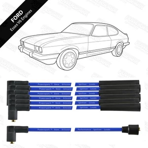 Ford Essex V6 Motore HT Leads di Powerspark in BLU - Foto 1 di 7