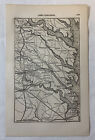 1865 book leaf map ~ RICHMOND, VA AND THE CHESAPEAKE BAY