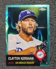 2022 Topps Chrome Platinum Clayton Kershaw Aqua Lava Refractor