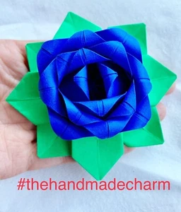 Origami LOTUS paper flower water lily wedding valentine gift wishing lantern - Picture 1 of 25