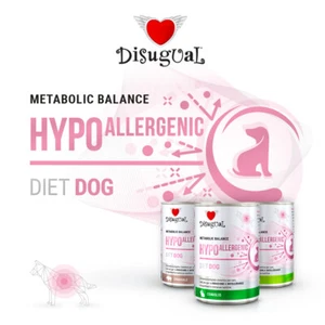 Hypoallergenic Dog Disugual alimento dietetico per cani cane umido 400 g diet - Foto 1 di 1