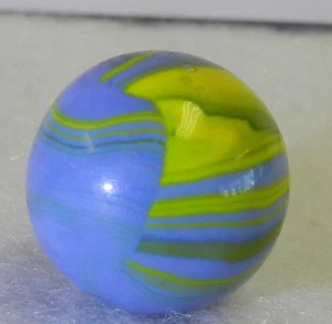 #19175m Electric Yellow Striped Opaque Christensen Agate Company Marble .58 In - Picture 1 of 12