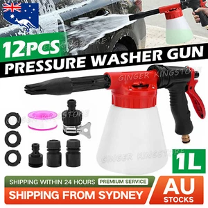 1L Snow Foam Lance Cannon Bottle Soap Gun Sprayer Hose For Car Pressure Washer - Picture 1 of 9