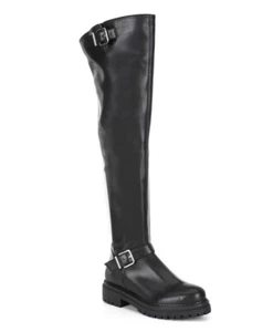 NEW $129 Gianni Bini GB GameChanger Over-the-Knee Lug Sole Boots 6.5M Black - Picture 1 of 7