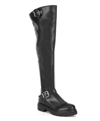 NEW $129 Gianni Bini GB Boots GameChanger Over-the-Knee Lug Sole 6.5M Black - Image 1 of 4