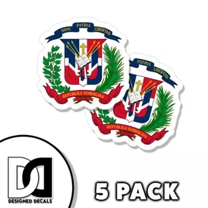 Dominikanische Republik Wappen Aufkleber selbstklebend 3 Zoll Flagge Abziehbilder 5 Stück - Bild 1 von 3