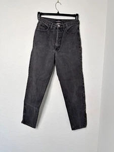 Vintage Guess By Georges Marciano High-Waisted Black Denim Jeans Size 30 - Picture 1 of 7