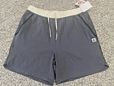 Reebok Mens Challenger 6" Stretch Woven Short - Ebony - Medium- Brand New w Tags - Imagem 1 de 4