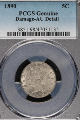 1890 Liberty V Nickel PCGS AU Details *DoubleJCoins* 1800-22 Cover