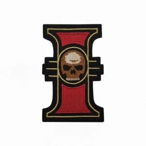 War Hammer 40K Grim Dark Purity Seal Wax & Scroll Embroidered Hook Loop Patch - Picture 1 of 2