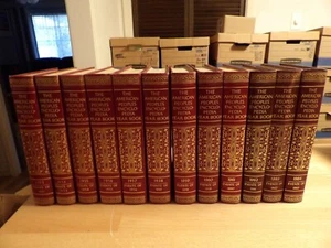 American Peoples Encyclopedia Complete Set Lot Of 20 Books +Annuals Staging Red - Picture 1 of 8