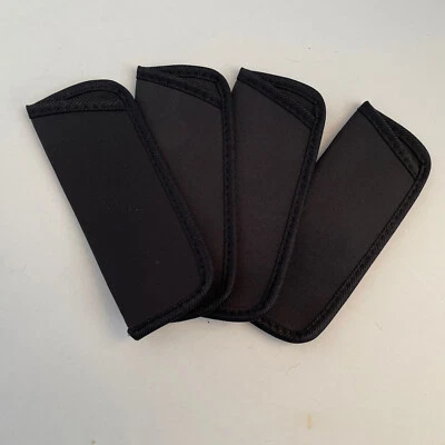 LOTE de 4~Todo NEGRO Neopreno Gafas Lectura Vidrio Gafas de Sol Estuche Bolsa 6"x 2.5" Foto 1 de 2