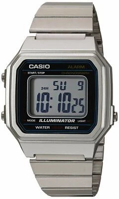 Reloj Casio Hombre Cuarzo Iluminador Alarma Tono Plateado Pulsera 43mm B650WD-1A Foto 1 de 2