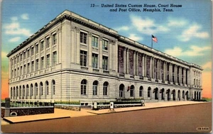 United States Custom House Memphis Tennessee Linen Postcard - Picture 1 of 2