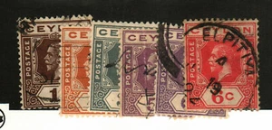Ceylon #225-6, 228-30 used - Picture 1 of 1