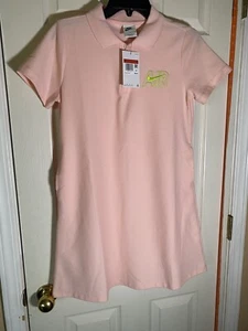 Nike Girls Pink Long T-Shirt Dress Pockets Zipper Sz L NWT MSRP $60 D07164-610 - Picture 1 of 8