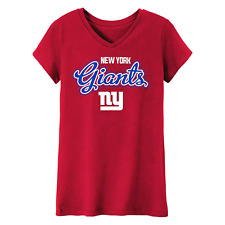 NFL New York Giants Girls' V-Neck T-Shirt Size XS 4/5