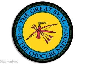 THE GREAT SEAL OF THE CHOCTAW NATION 4" HELM AUTO AUFKLEBER DECAL MADE IN USA - Bild 1 von 1