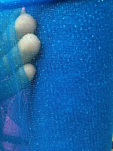 TURQUOISE BLUE Sparkle Glitter Tulle Decoration Event Fabric (60 in.) Sold BTY - Picture 1 of 1