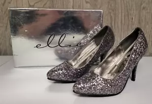 Scarpe Ellie donna 411-Shimmer Glitter Pump Tacchi donna taglia 7 4"" tacco - Foto 1 di 16