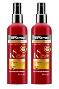 2 X TRESemme Keratin Smooth Heat Protection Spray 200ml Control Frizz Adds Shine